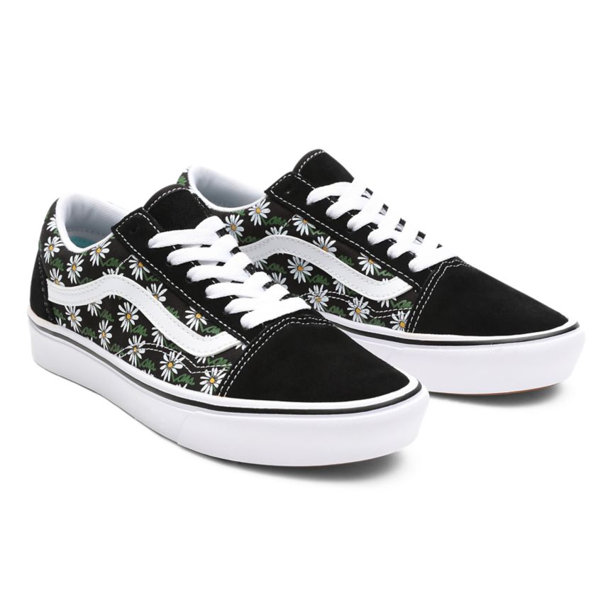 Vans Scribble Flower ComfyCush Old Skool Dam Svarta - Vans Låga Skor Sverige (YLQCR7651)